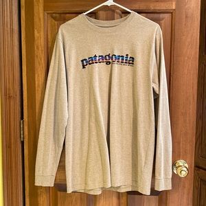 Patagonia long sleeve tee, size M.  tan